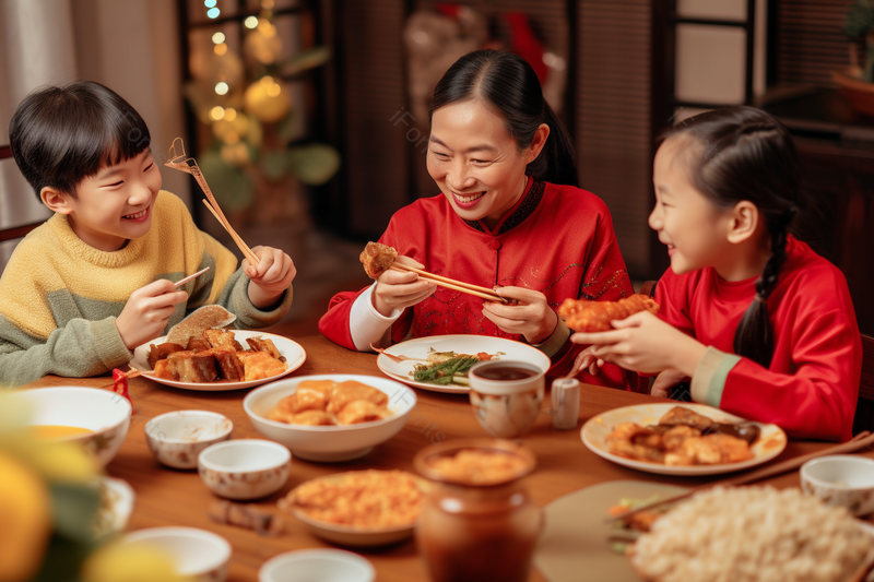 新年一家人吃年夜饭团圆饭,高清,摄影图,摄影图片,图片大全,摄影图免费下载